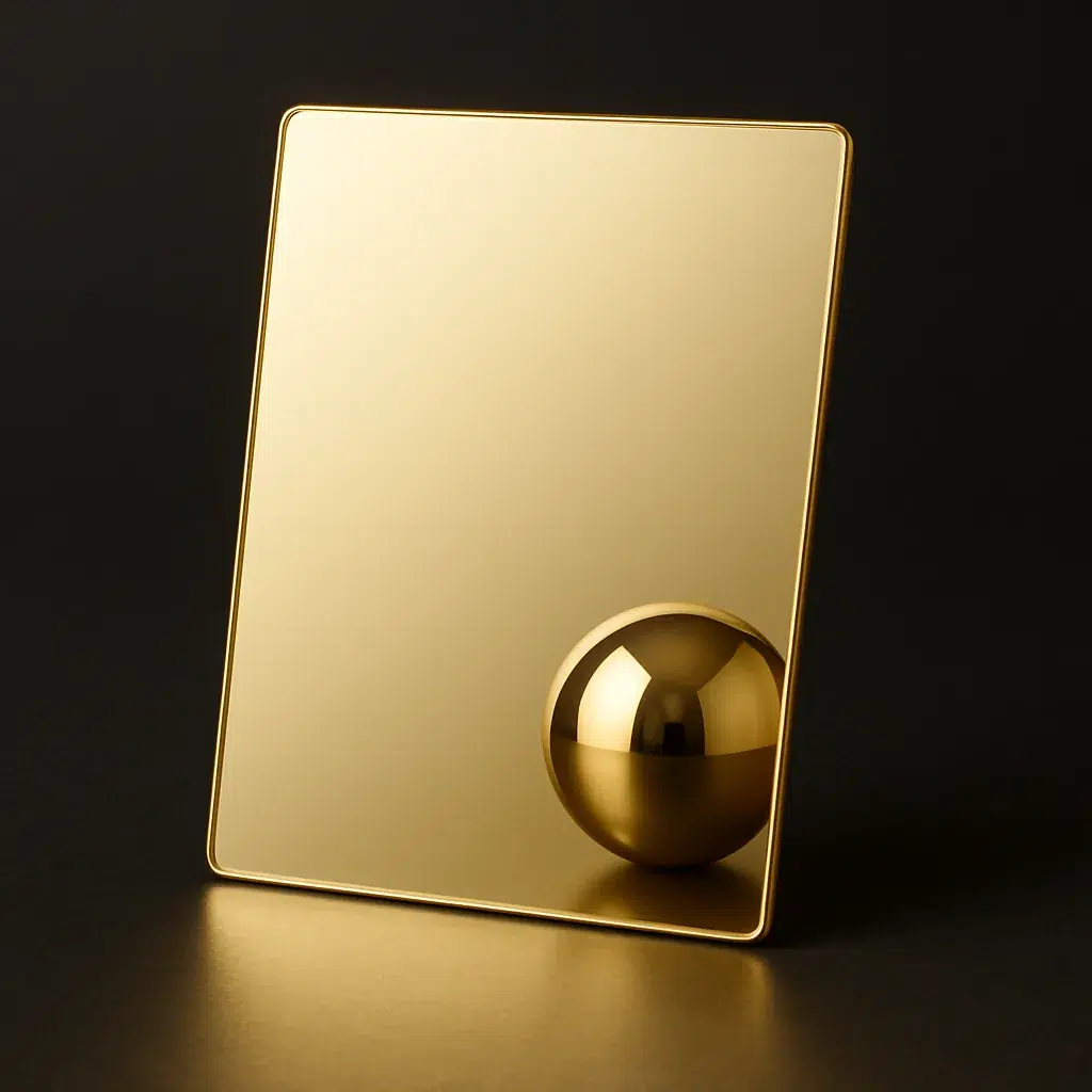 Plancha de Acrílico Espejo Dorado AA Reciclado – Polyplas
